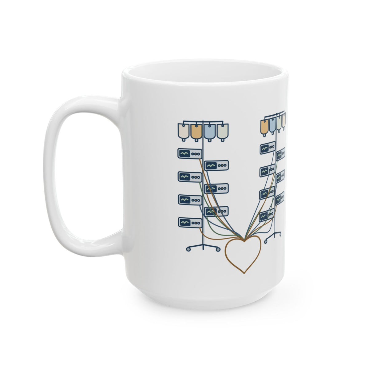 Large 15oz ICU Nurse Mug - Two Patients. Fourteen Pumps. Nurse Gift Mug
