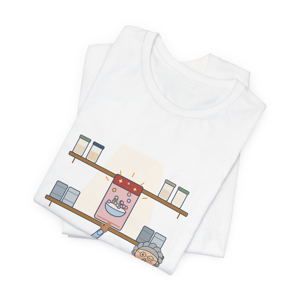 Grandma T-Shirt - Stocked the Cereal Your Mother Banned. Funny Grandparent Tee