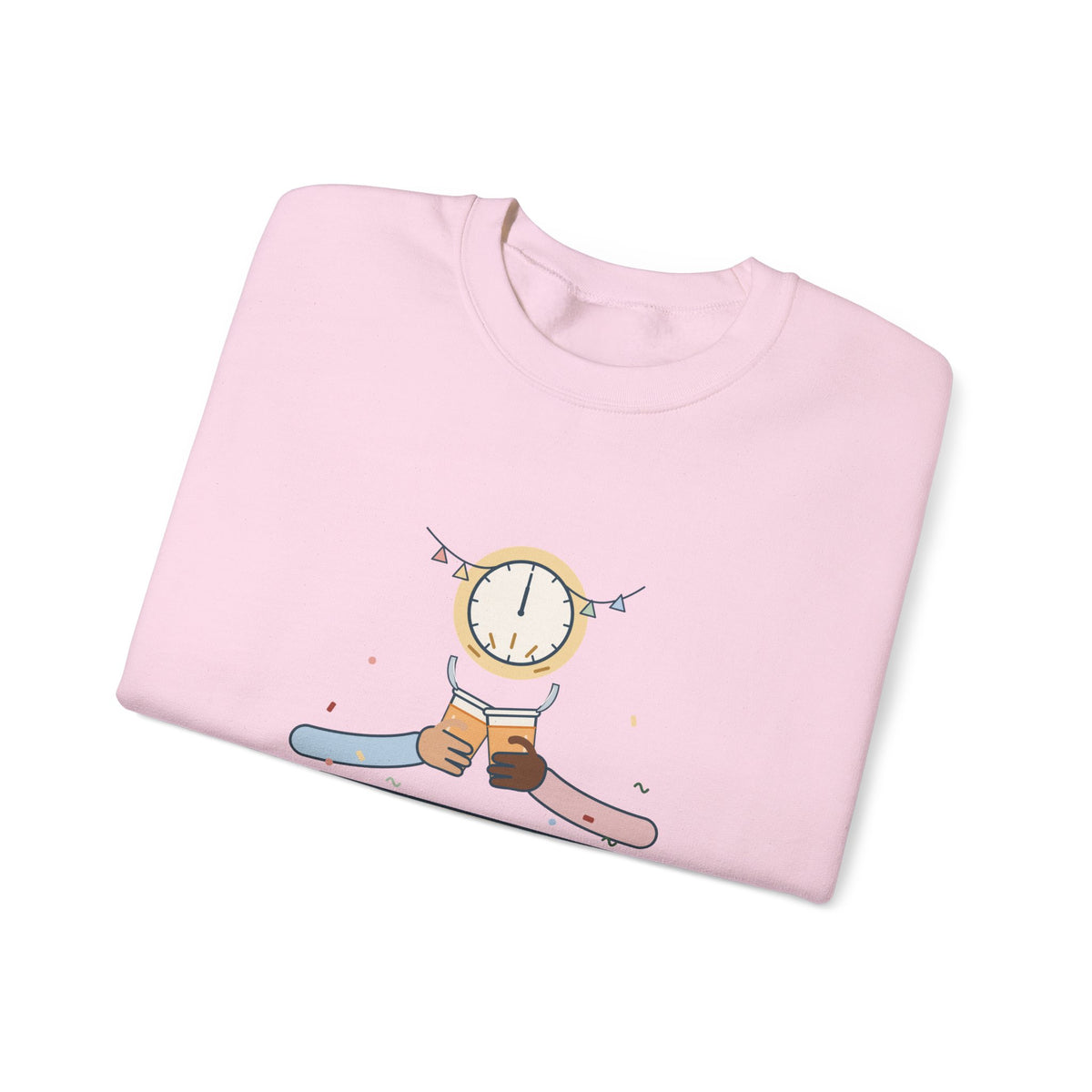 Night-Shift Nurse Crewneck Sweatshirt - New Year's Toast: Apple Juice, Nurses' Station