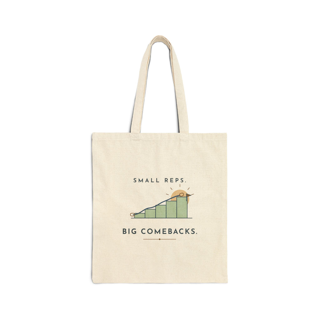 Physical Therapist and OT Tote Bag - Small Reps. Big Comebacks. Rehab Clinic Tote