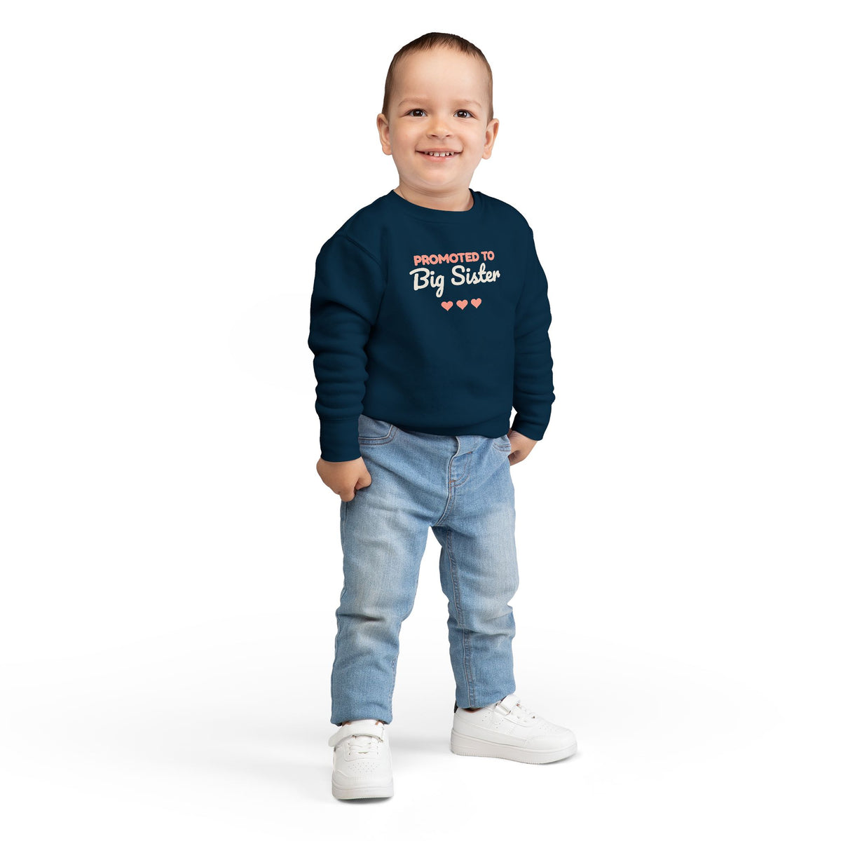 Promoted to Big Sister Toddler Sweatshirt, Pregnancy Announcement Crewneck