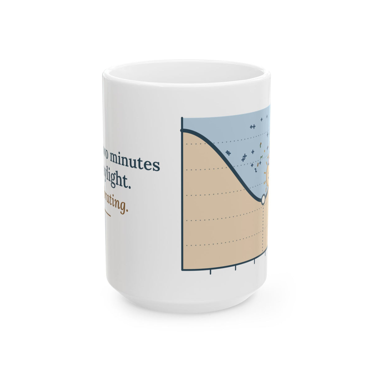Large 15oz Winter Solstice Mug - Gained Two Minutes of Daylight, Long-Night Cocoa Mug