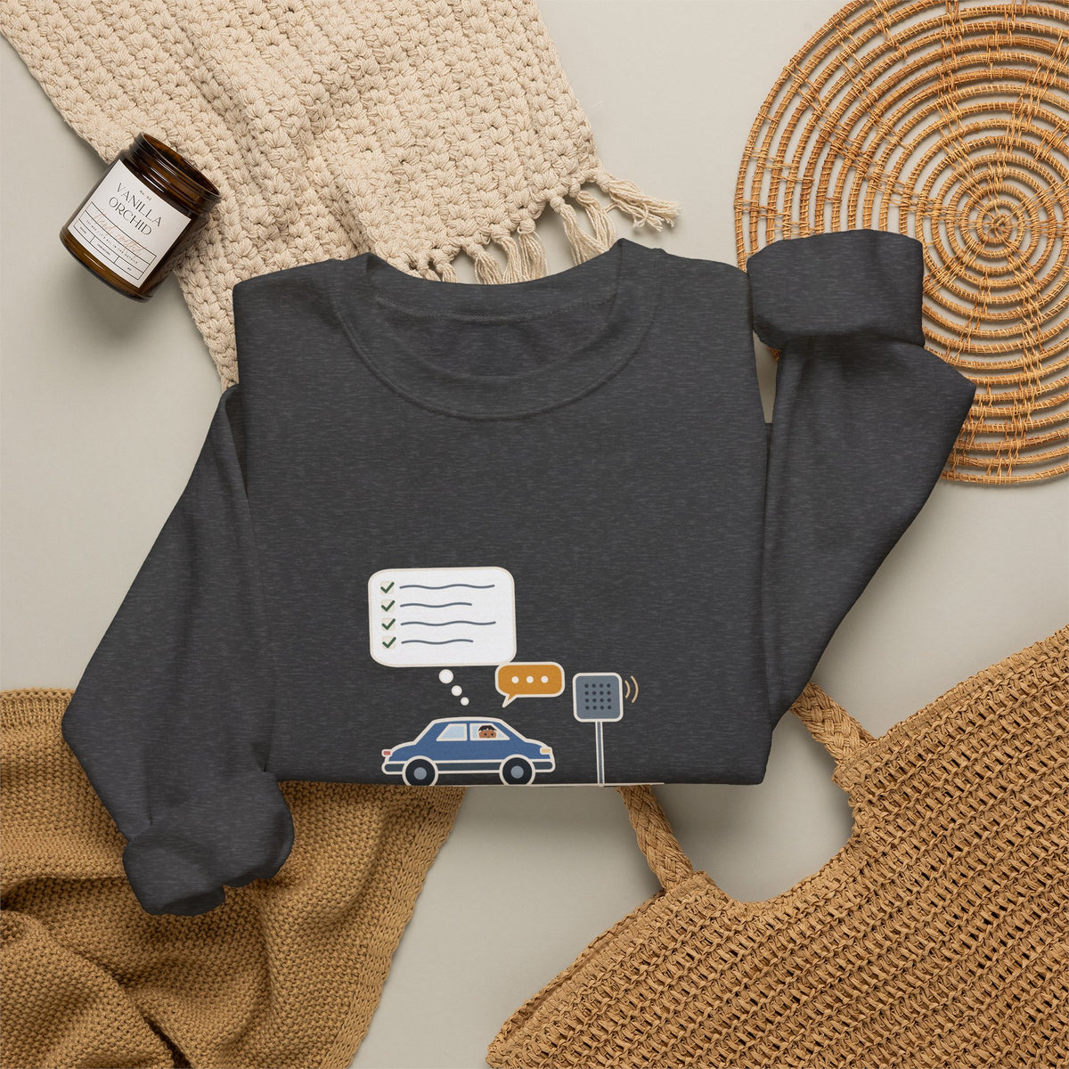 Funny Introvert Crewneck Sweatshirt - Rehearsed the Drive-Thru Order, Said Um