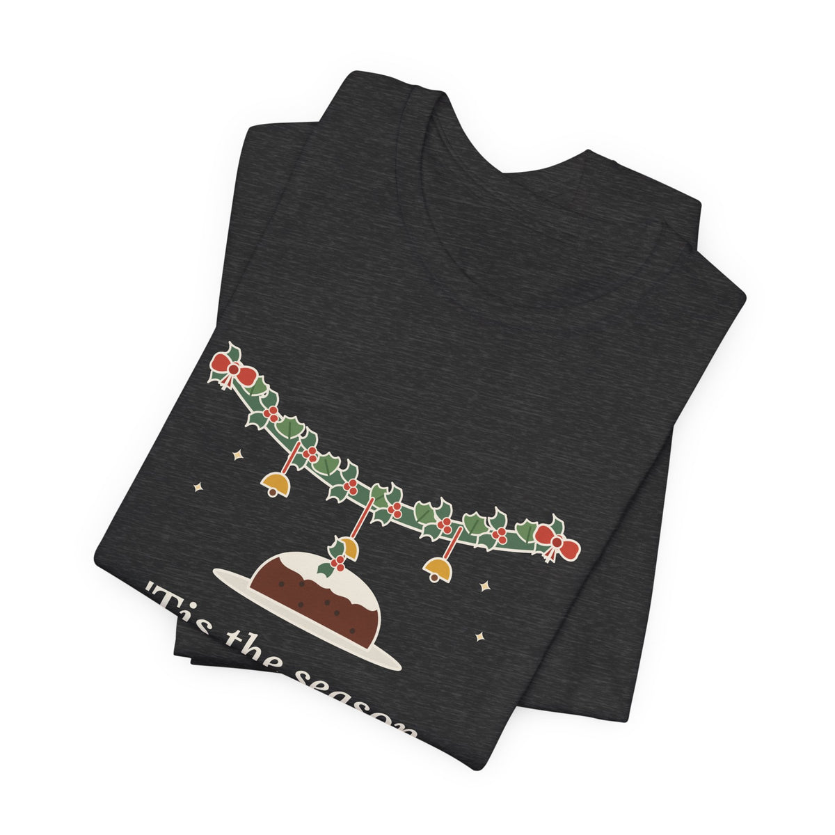 Oliphant Quote T-Shirt, Tis the Season to Be Jolly, Christmas Holly Swag Tee
