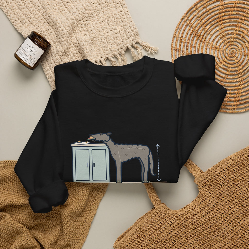 Irish Wolfhound Crewneck Sweatshirt - Sandwich Off the Counter Without Lifting a Paw