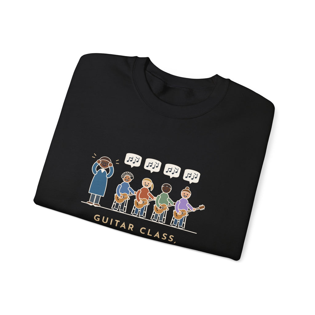 Guitar Class Teacher Crewneck Sweatshirt - Every Kid Found the Same Riff Music Teacher Gift