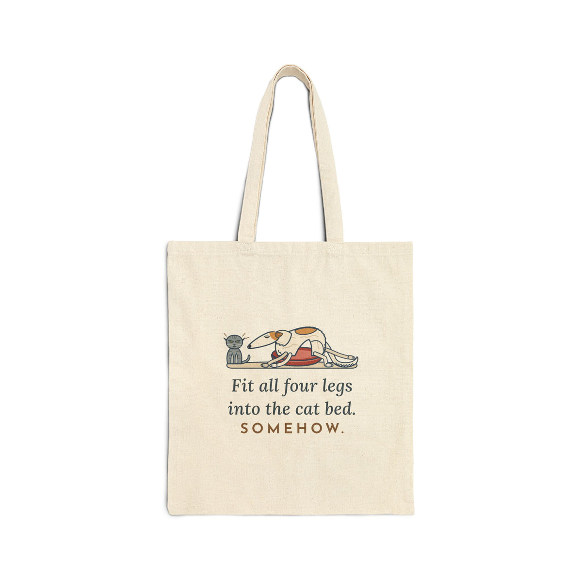 Borzoi Tote Bag - Fit All Four Legs Into the Cat Bed. Somehow. Sighthound Lover Tote