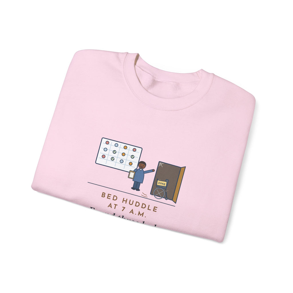 Bed Management Nurse Crewneck Sweatshirt - Three Beds and a Long-Lost Wheelchair