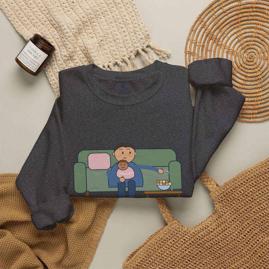 New Parent Crewneck Sweatshirt - Pinned Under a Contact Nap. Send Snacks.