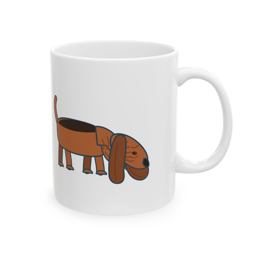 Bloodhound Coffee Mug 11oz - Followed a Hot Dog Scent for Two Miles, Bloodhound Gift