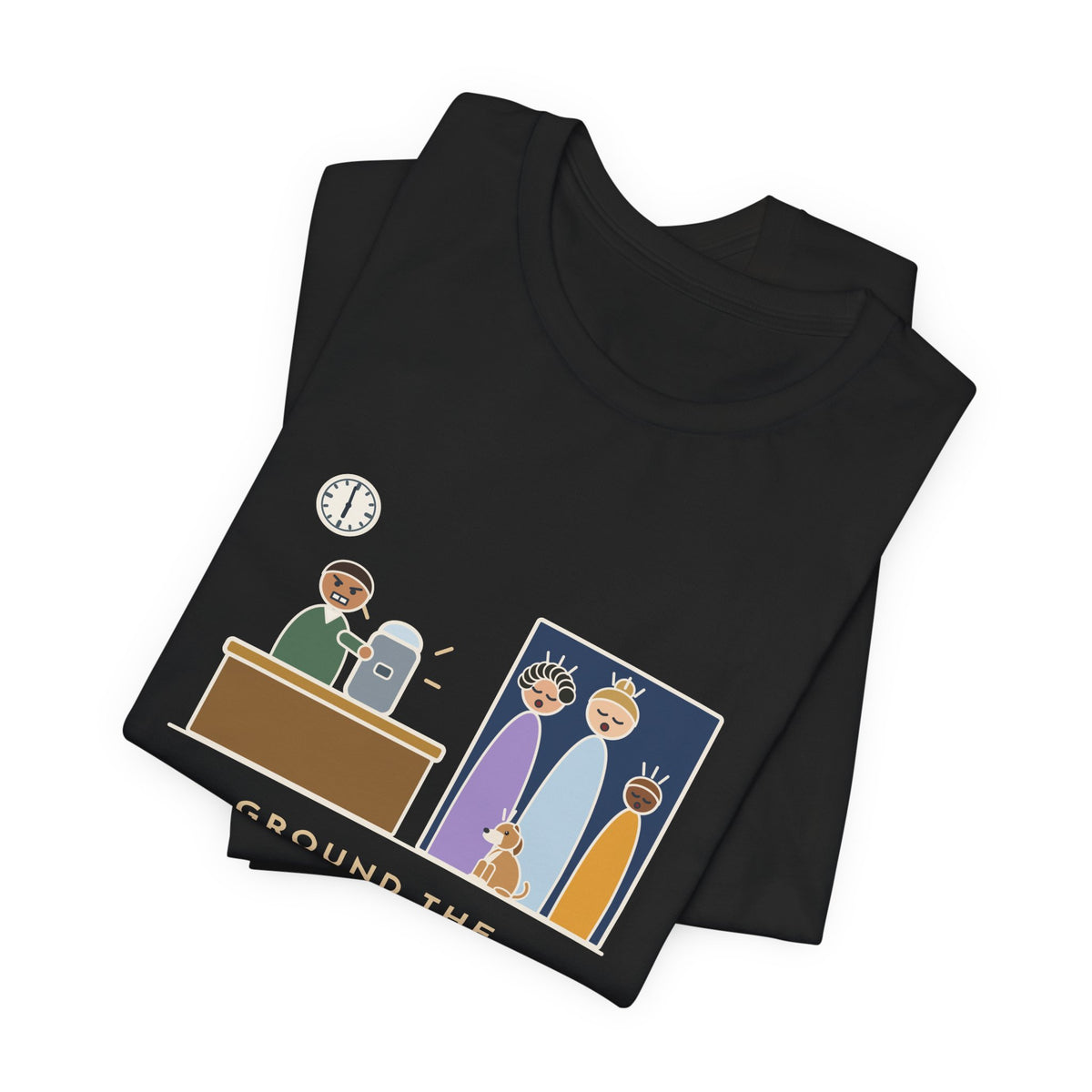 Funny Coffee T-Shirt - Ground the Beans at 5:58 a.m., the Whole House Was Up at 5:59