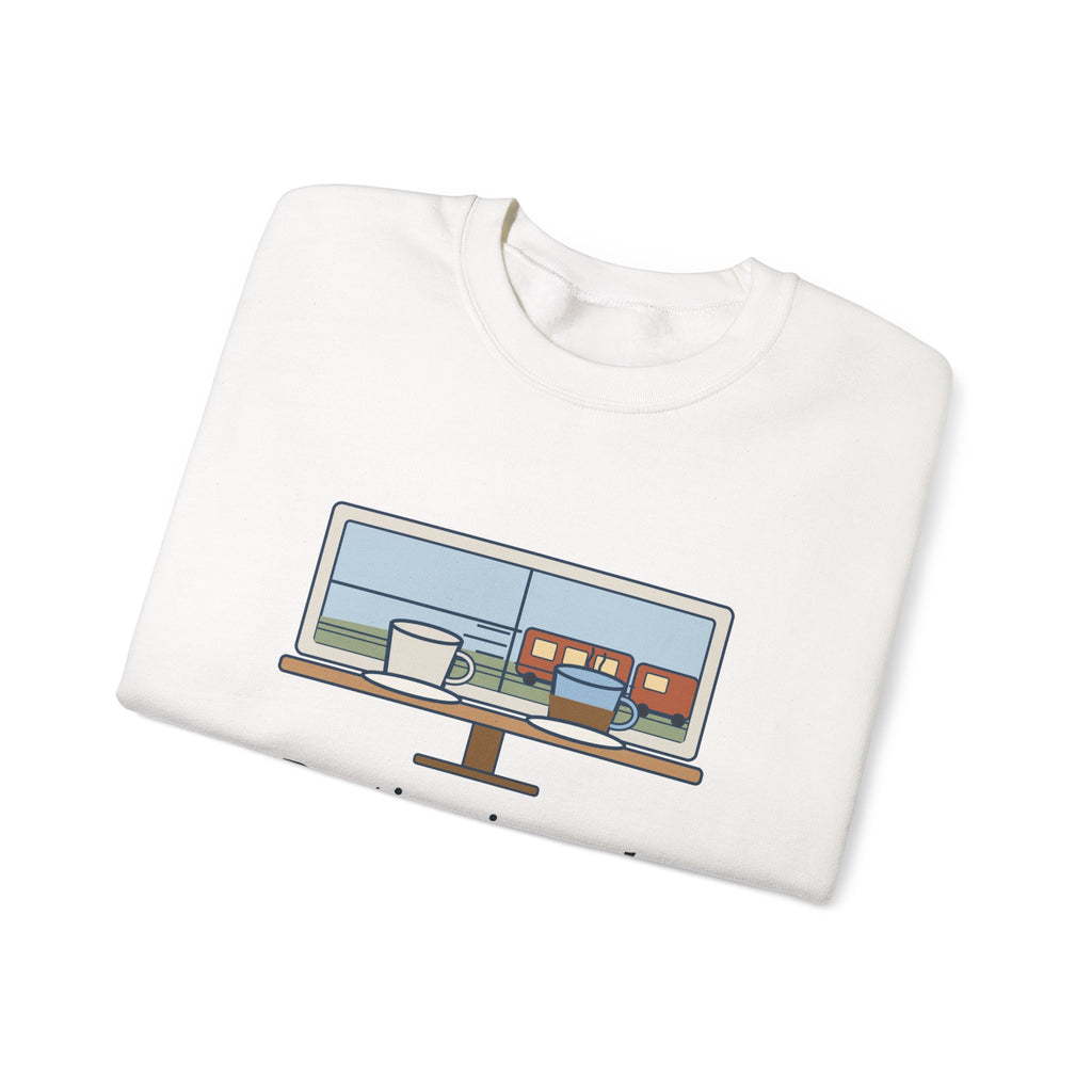 Parting Is Such Sweet Sorrow Sweatshirt, Literary Shakespeare Quote Crewneck with Cafe Window
