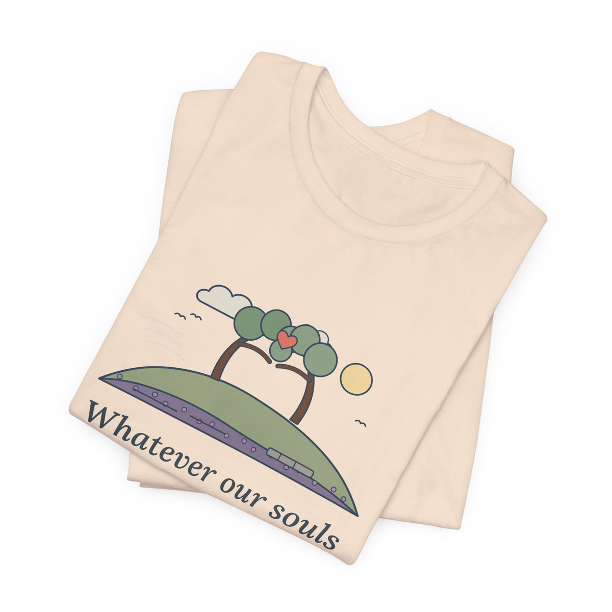 Emily Brontë Love Quote T-Shirt, Whatever Our Souls Are Made Of, Romantic Moor Trees Tee
