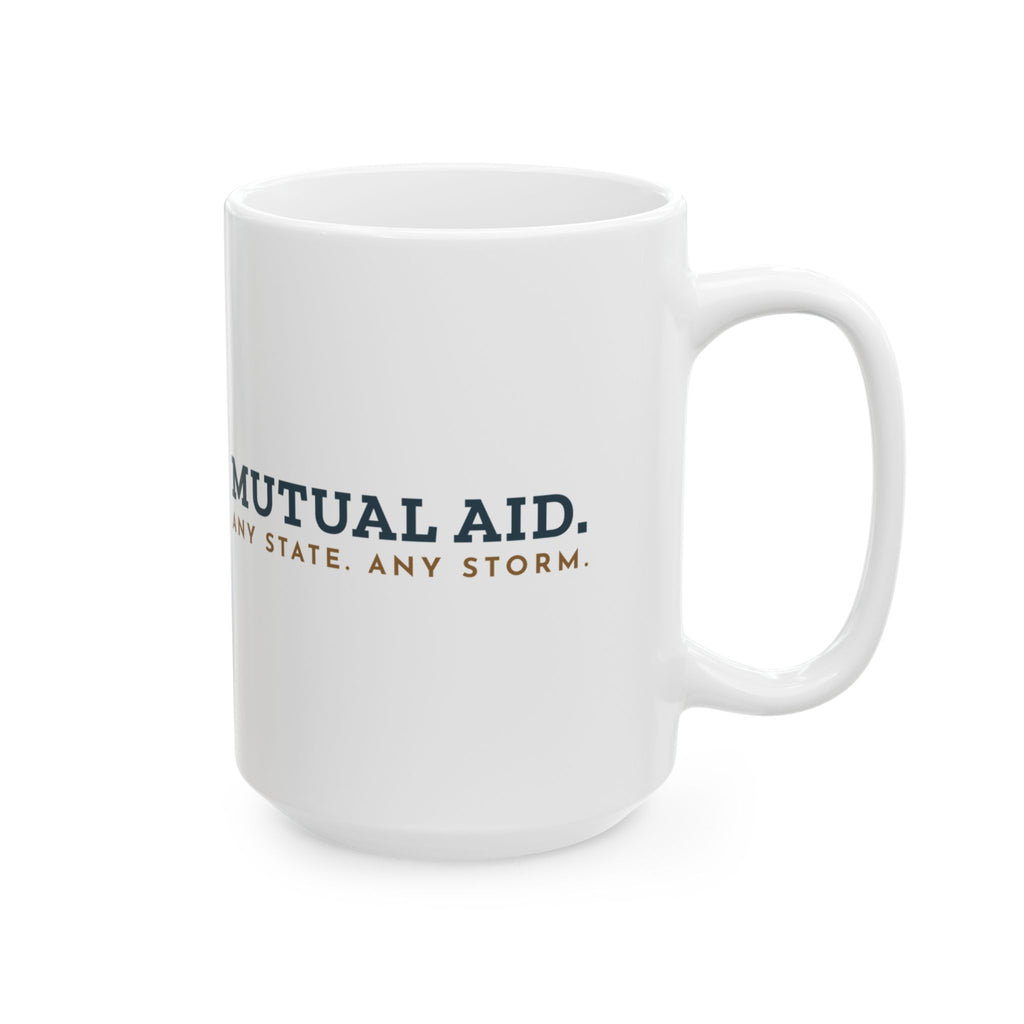 Large 15oz Lineworker Mug - Mutual Aid. Any State. Any Storm. Lineman Mug