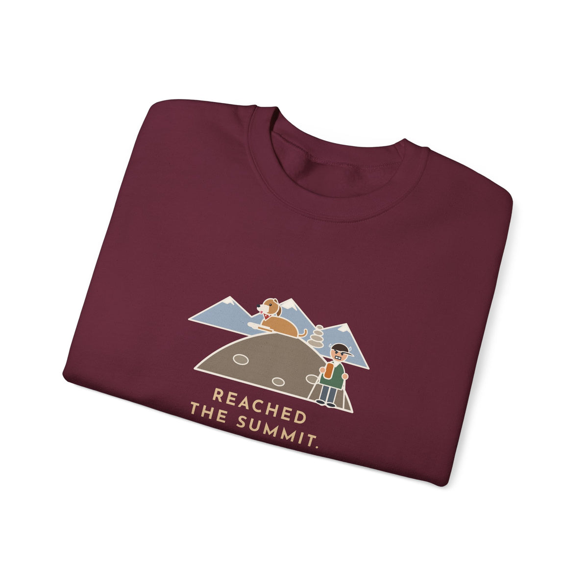 Funny Colorado Hiking Crewneck Sweatshirt - Summit Dog Got There an Hour Earlier