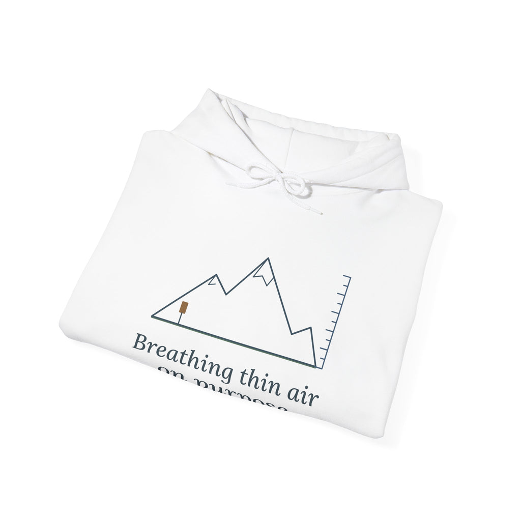 Colorado Hiking Hoodie - Breathing Thin Air on Purpose Mountain Hooded Sweatshirt