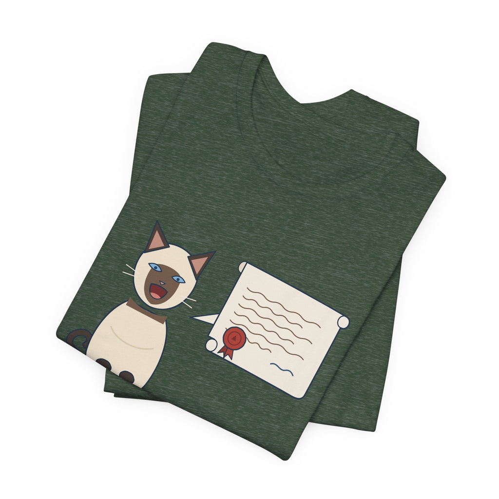 Siamese Cat T-Shirt - Fluent in Complaint Seal Point Cat Lover Tee