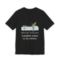 Folding Chair. Orange Slices. Loudest Voice on the Sideline. T-Shirt, Soccer Quote Tee with Sideline Parent