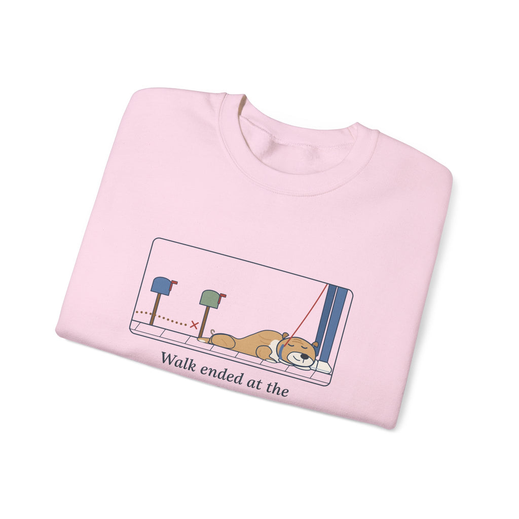 Bulldog-Type Dog Crewneck Sweatshirt - Walk Ended at the Second Mailbox. Bulldog Owner Gift