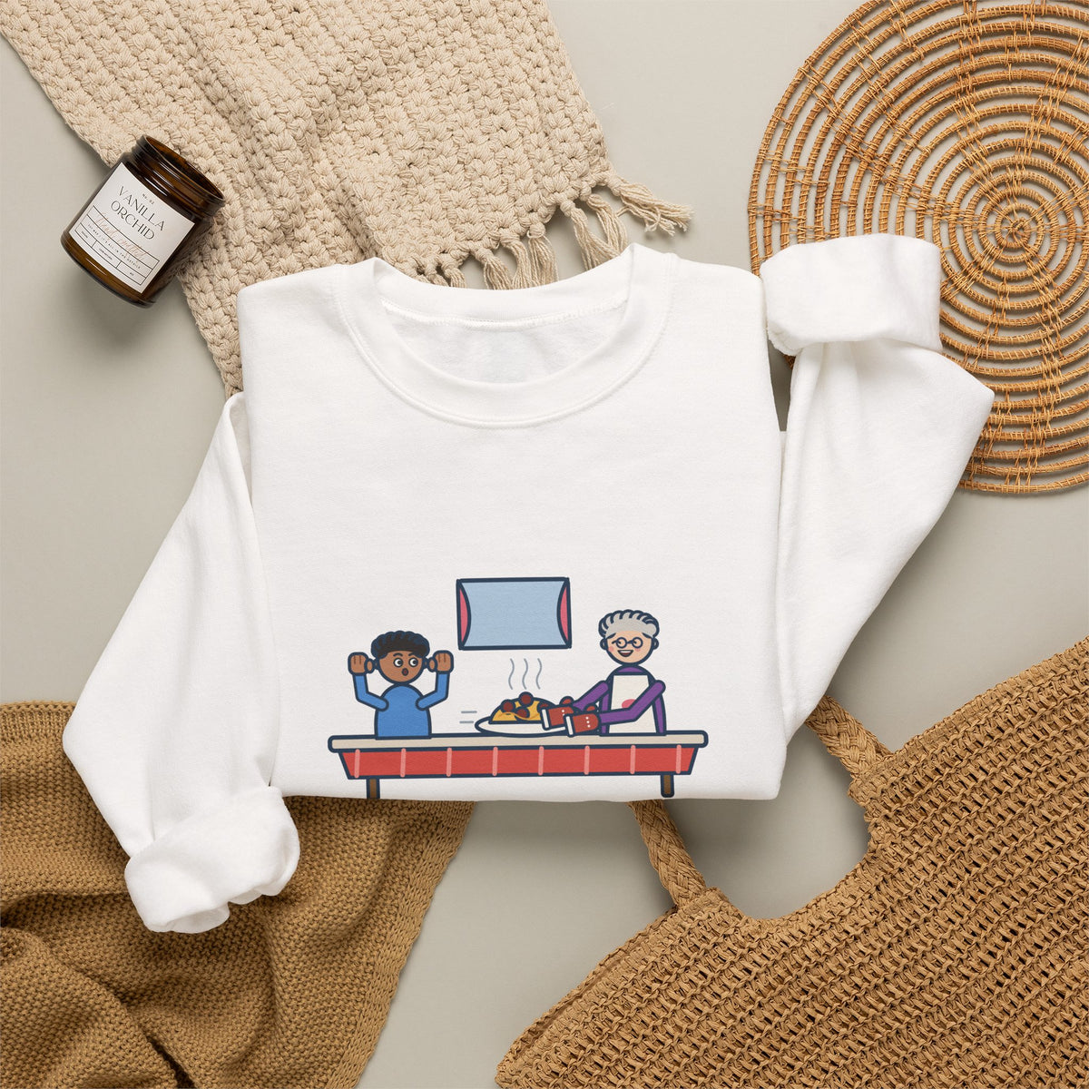 Told Grandma I Already Ate, a Plate Appeared Anyway Sweatshirt, Funny Grandma Crewneck with Grandma's Pasta