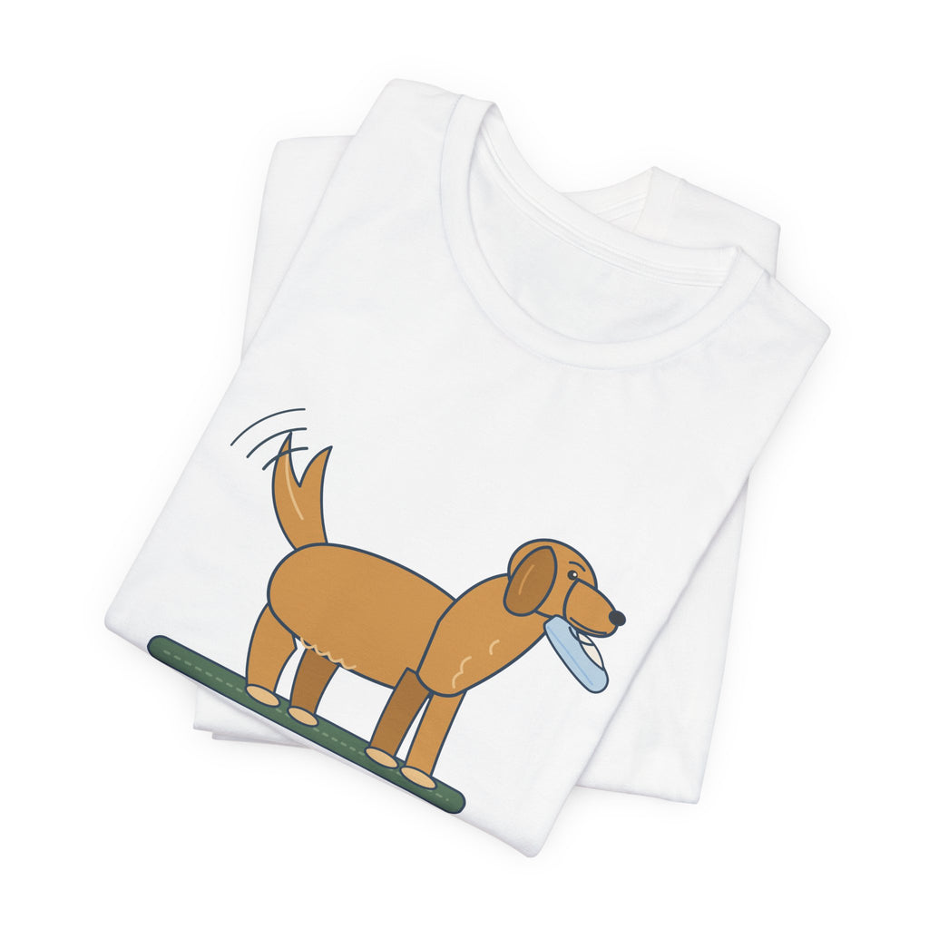 Golden Retriever T-Shirt - Gift in Mouth, Tail in Overdrive Funny Golden Owner Tee