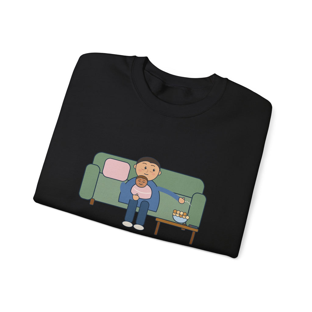 New Parent Crewneck Sweatshirt - Pinned Under a Contact Nap. Send Snacks.