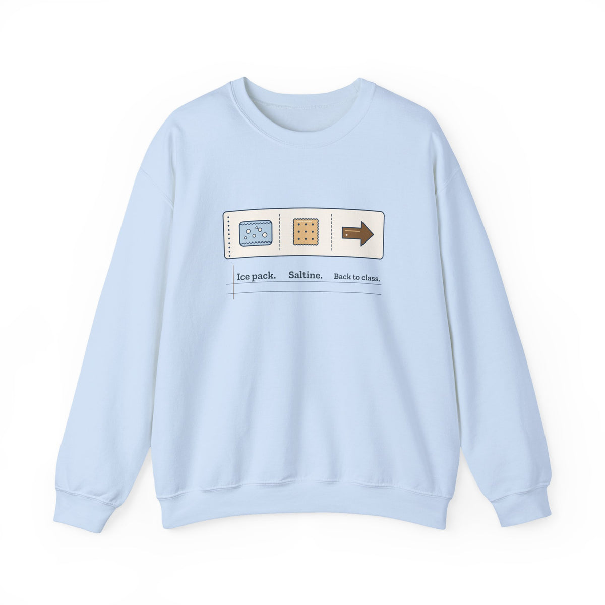 School Nurse Crewneck Sweatshirt - Ice Pack. Saltine. Back to Class. Gift