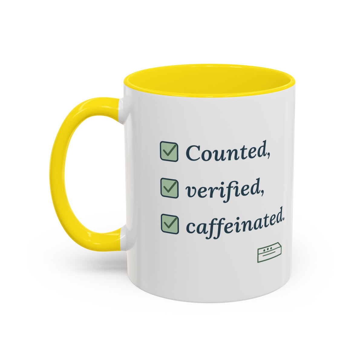 Pharmacist Accent Mug - Counted, Verified, Caffeinated Pharmacy Coffee Mug Gift