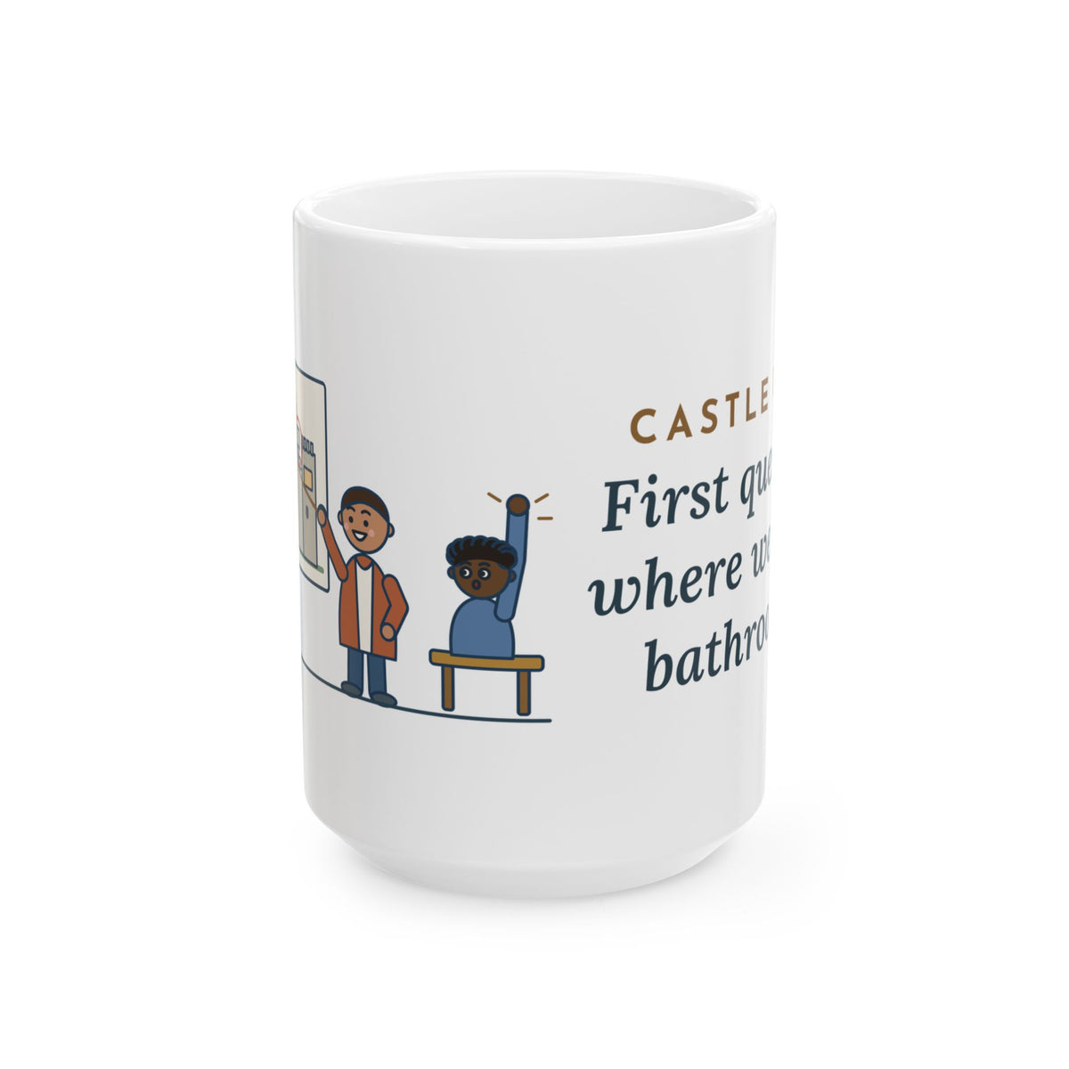 Large 15oz World History Teacher Mug - Castle Unit First Question