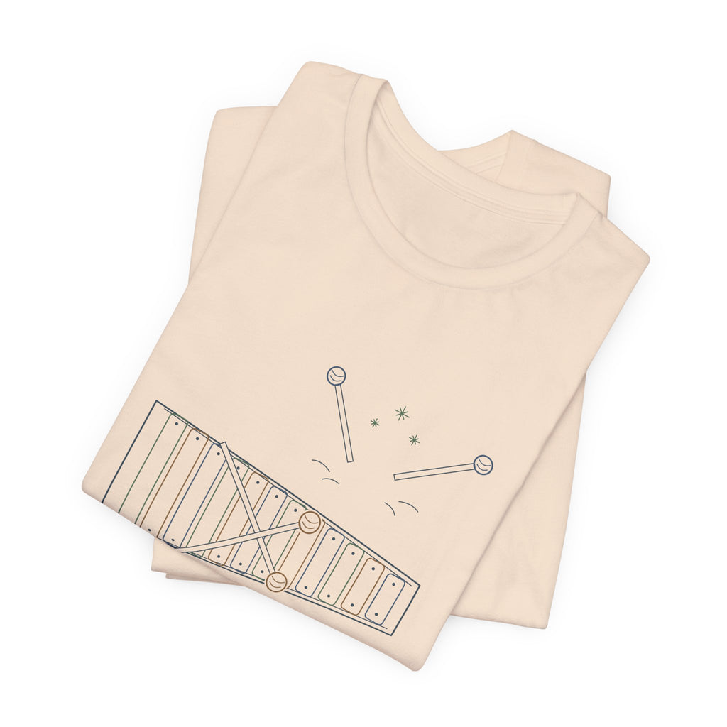 Elementary Music Teacher T-Shirt - Mallets Down, Eyes Up. Xylophone Classroom Tee