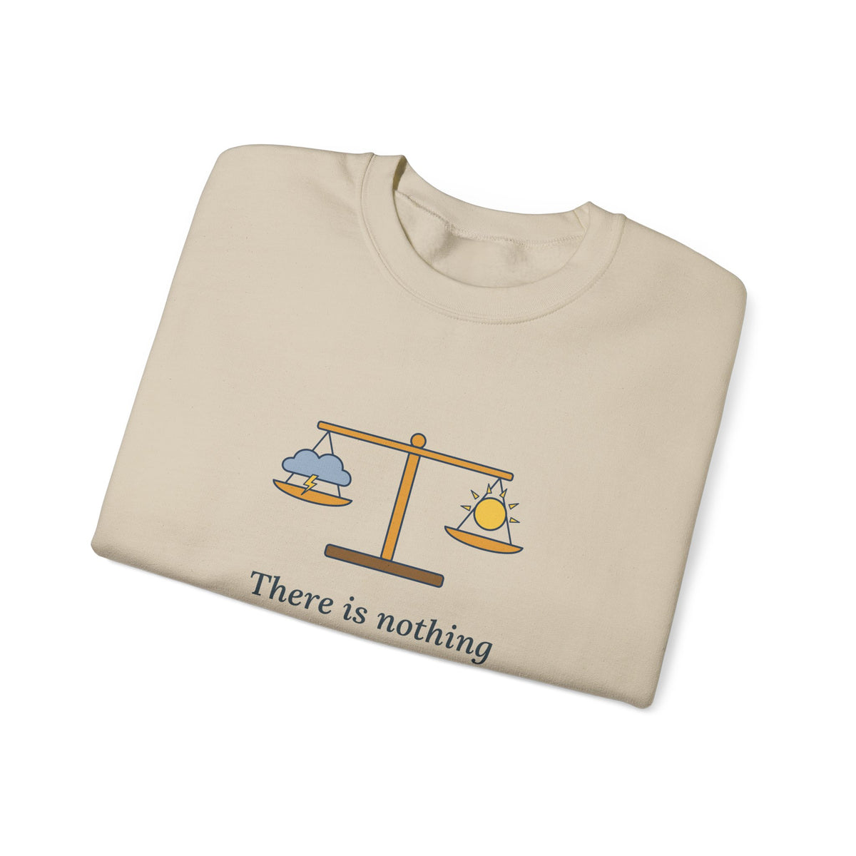 Nothing Either Good or Bad But Thinking Makes It So Sweatshirt, Mindset Shakespeare Quote Crewneck with Balanced Scale