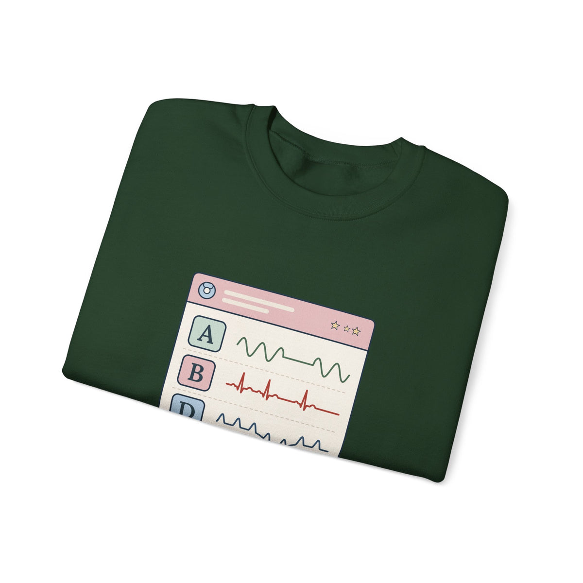 NICU Nurse Crewneck Sweatshirt - A's, B's and D's. Not a Report Card. Neonatal Nurse Gift