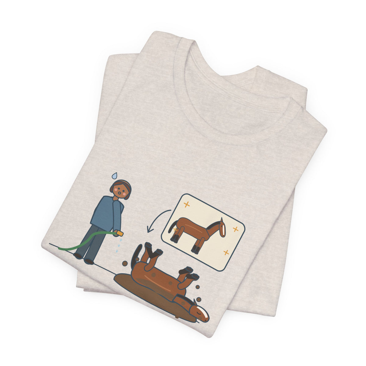 Horse Owner T-Shirt - Every Bath Ends in a Mud Roll Funny Horse Lover Tee
