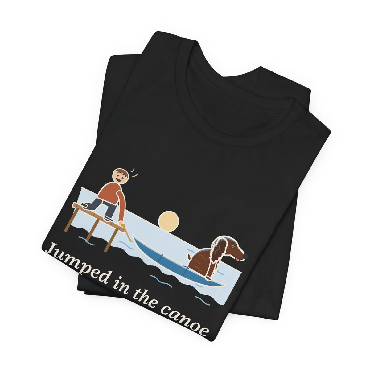 Boykin Spaniel T-Shirt - Jumped in the Canoe Before I Untied It, Funny Dock Morning Dog Tee