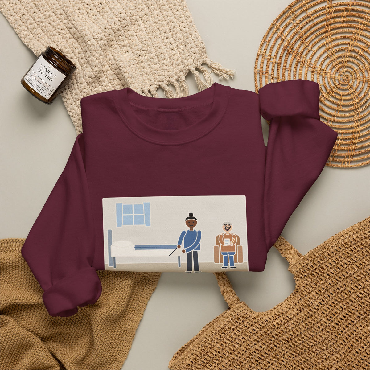 Military Nurse Sweatshirt, Bed Corners So Crisp the Patient Asked for a Lesson, Funny Crisp Corners Crewneck