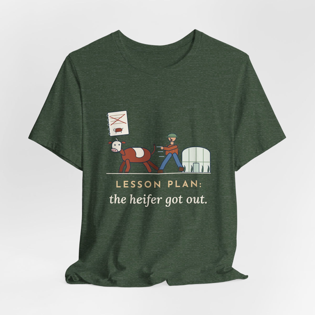 Ag Teacher T-Shirt - Lesson Plan: The Heifer Got Out, Funny Agriculture Teacher Tee