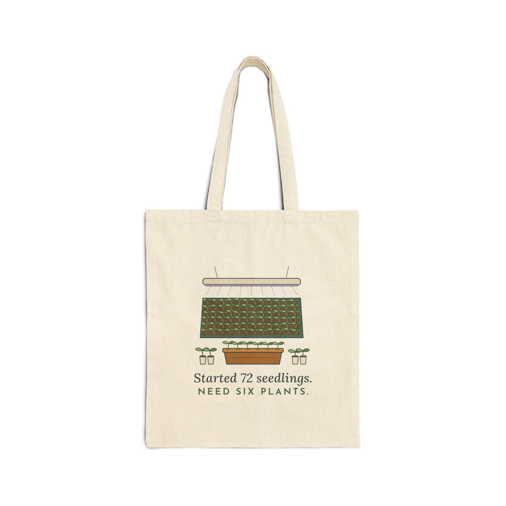 Seed Starting Tote Bag - Started 72 Seedlings. Need Six Plants. Garden Lover Tote
