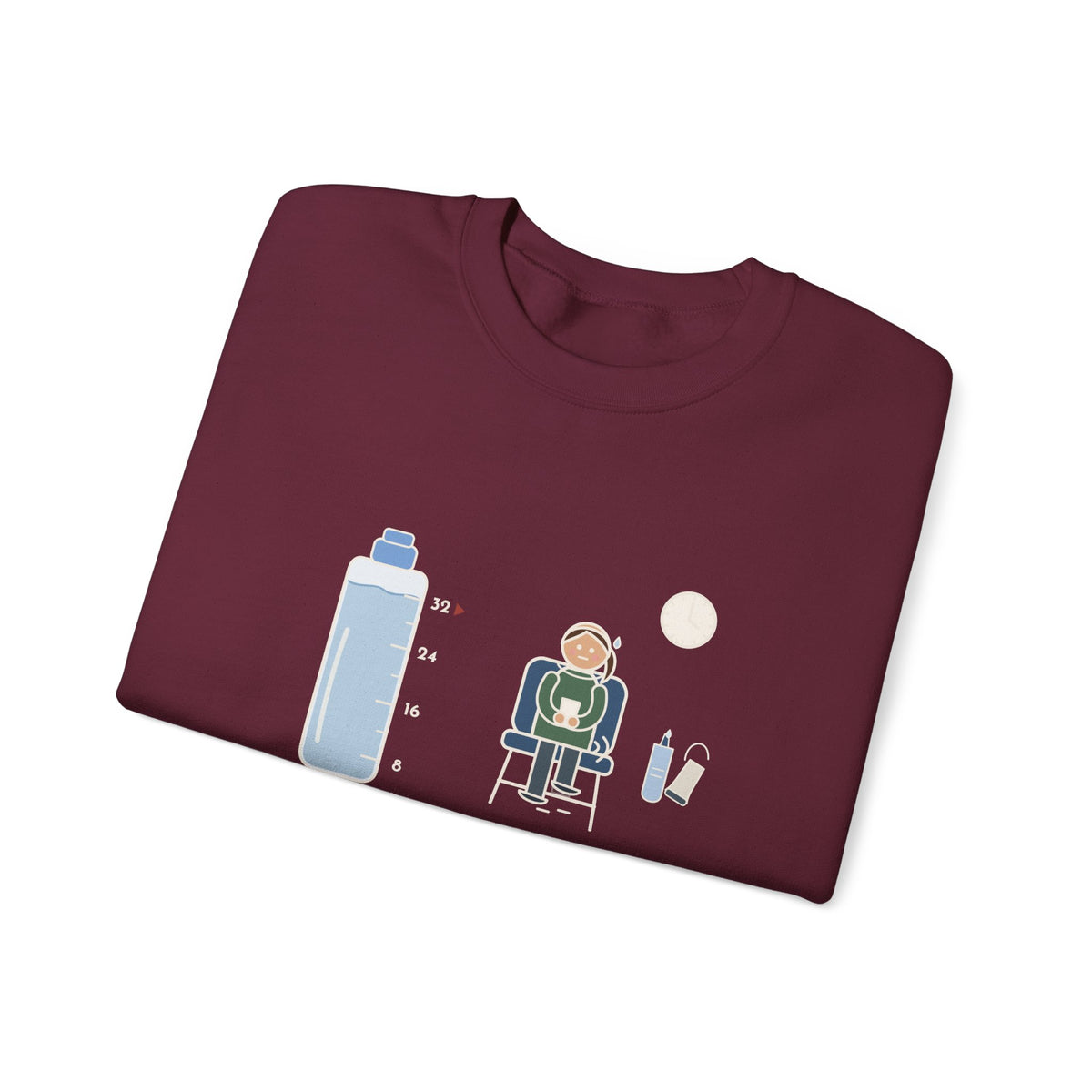 Ultrasound Tech Crewneck Sweatshirt - Drink 32 Ounces. Now Hold It Until I Call You.