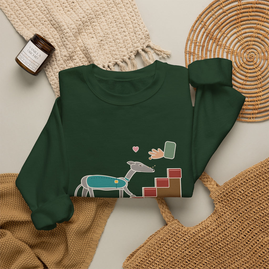 Greyhound Crewneck Sweatshirt - Retired Racer. Stairs Are the New Event. Adopter Gift