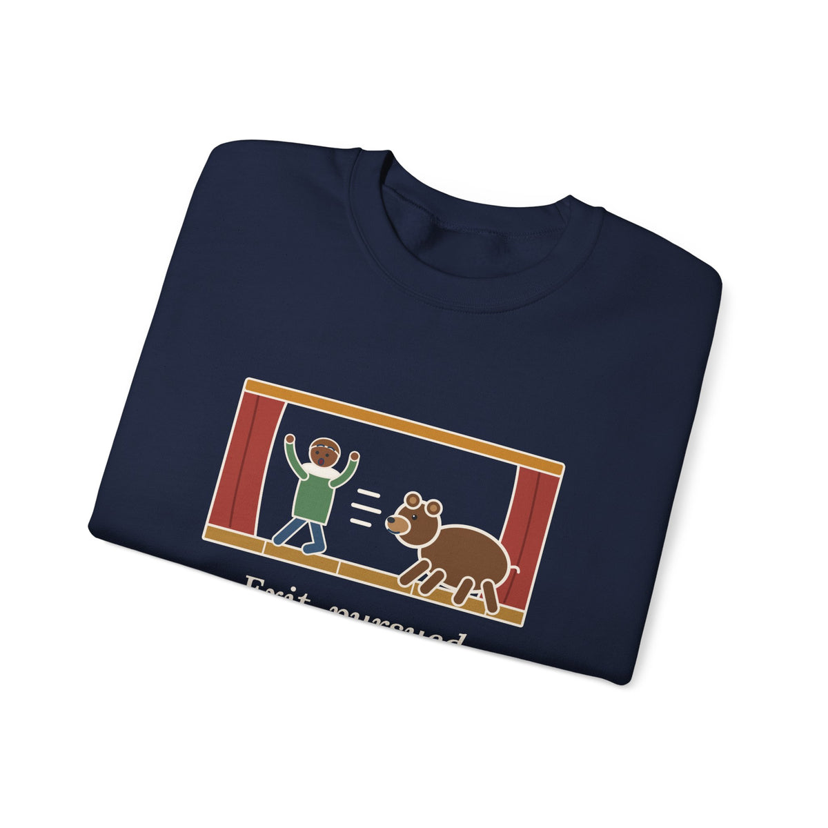 Exit, Pursued by a Bear Sweatshirt, Theatre Shakespeare Quote Crewneck with Stage Chase
