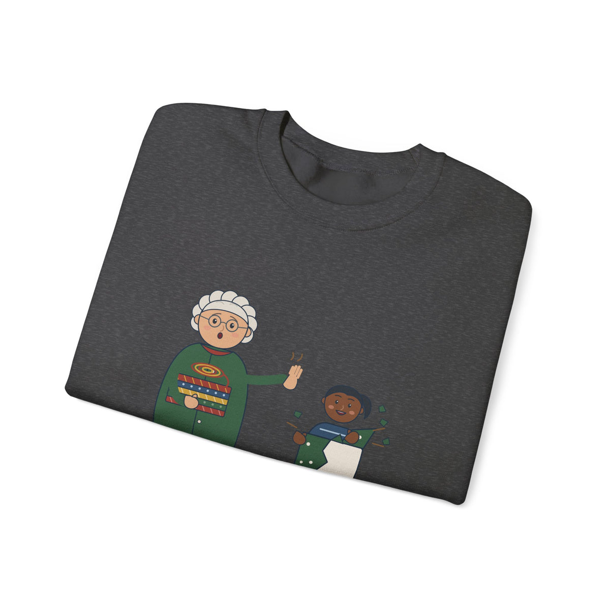 Grandma Christmas Crewneck Sweatshirt - Unwrap Carefully. I'm Reusing That Paper.