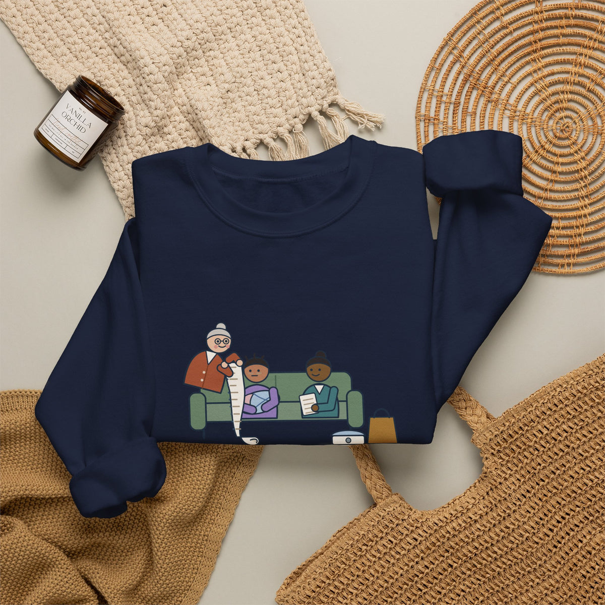 Public Health Nurse Crewneck Sweatshirt - Newborn Home Visit Grandma Questions Gift