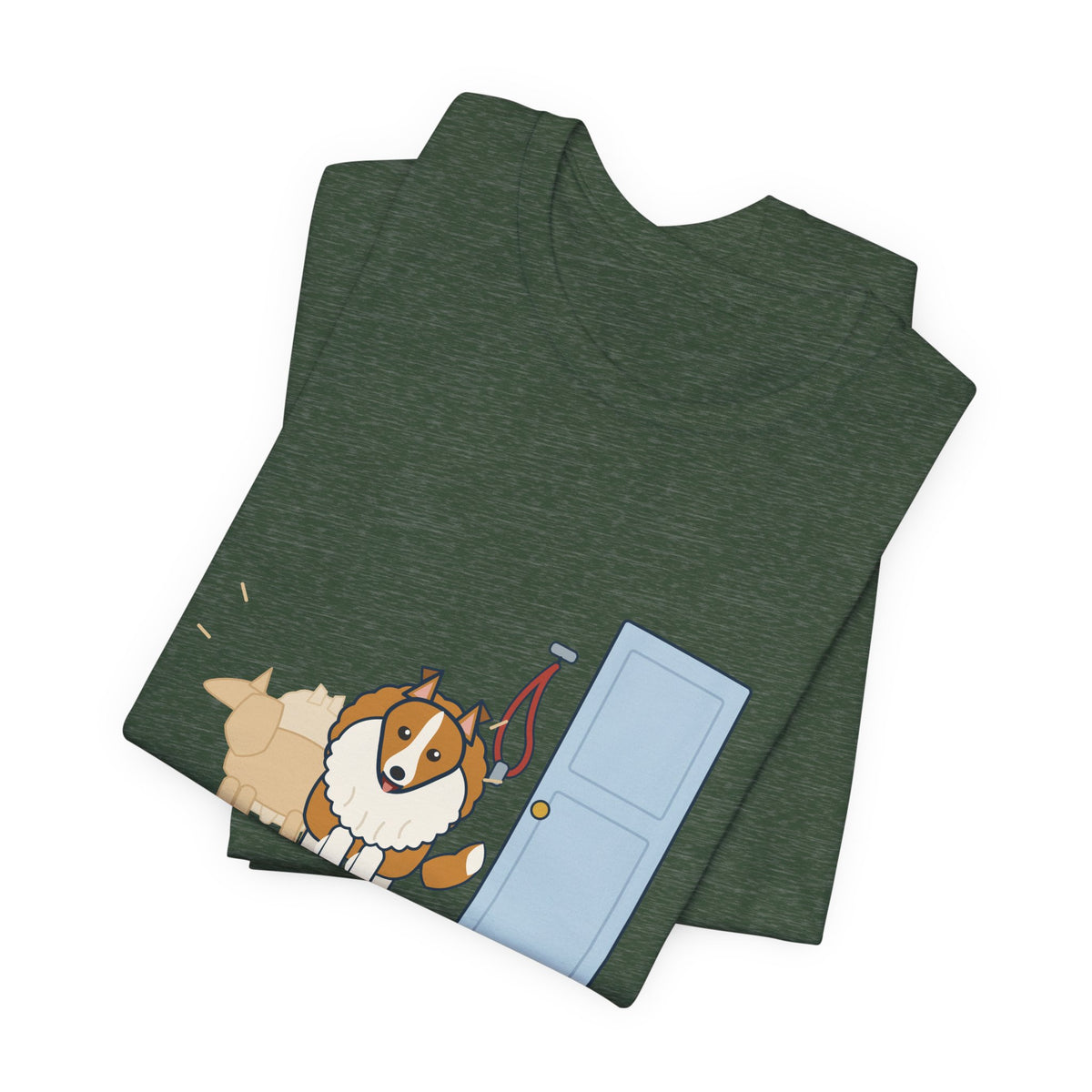Sheltie T-Shirt - Spins Three Times Before Every Walk Shetland Sheepdog Tee