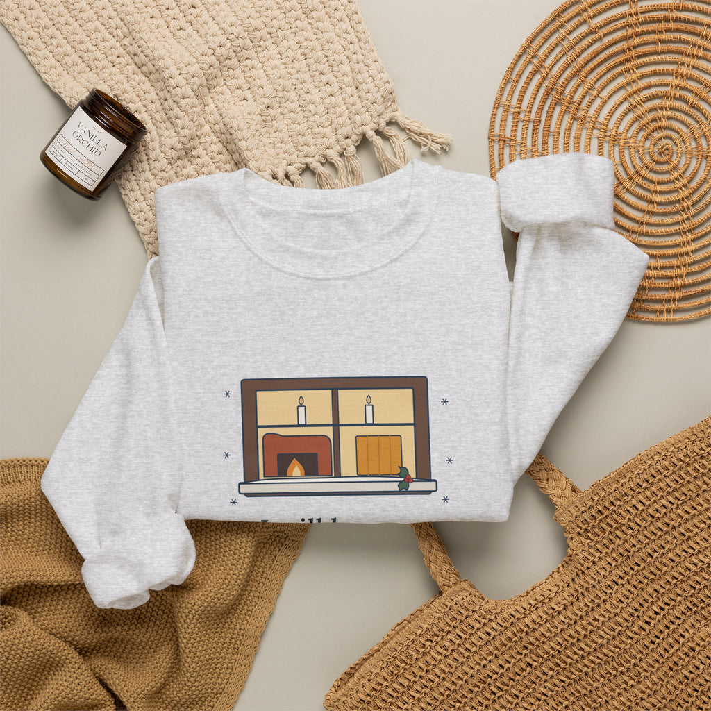 I Will Honour Christmas in My Heart Sweatshirt, Christmas Dickens Quote Crewneck with Candlelit Window