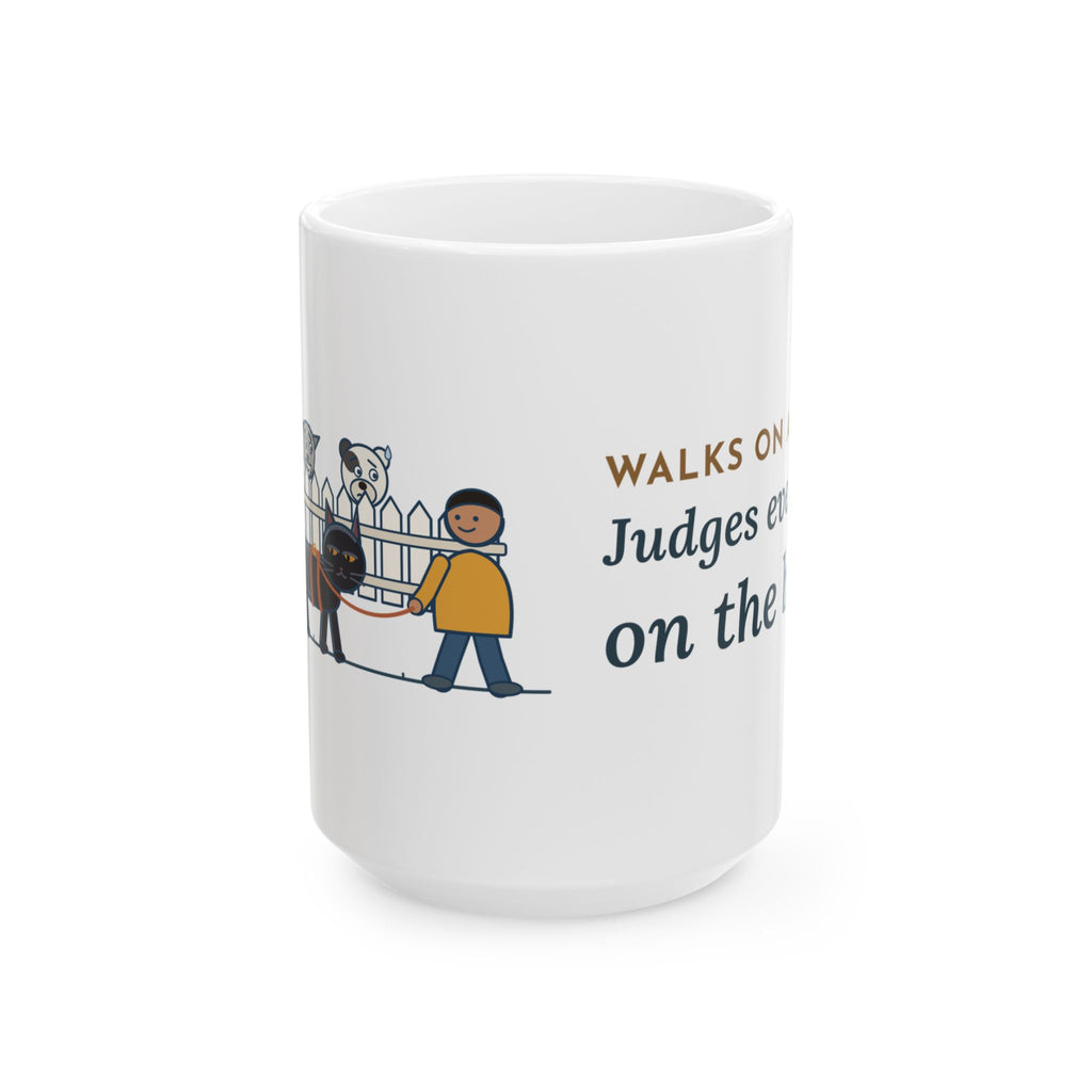 Large 15oz Bombay Cat Mug - Judges Every Dog on the Block