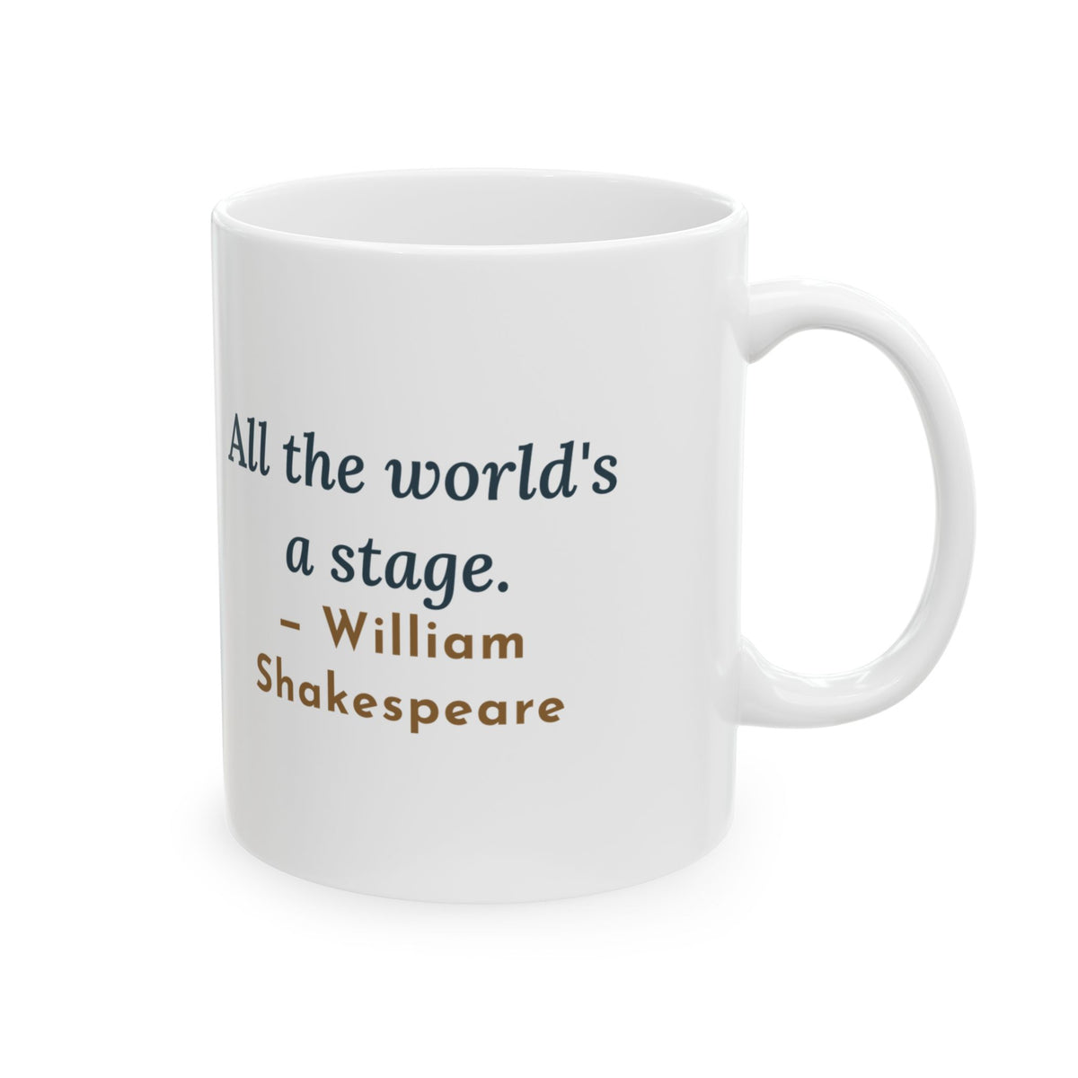 Shakespeare Quote Mug, All the World's a Stage, Theatre Globe on Stage Coffee Mug 11oz