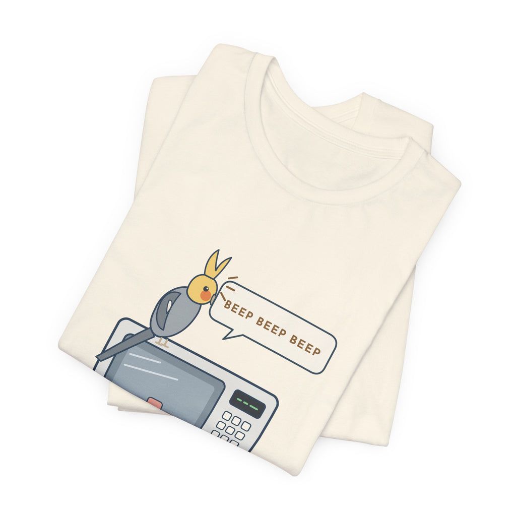 Cockatiel T-Shirt - Learned the Microwave. Ignored My Name. Parrot Owner Tee