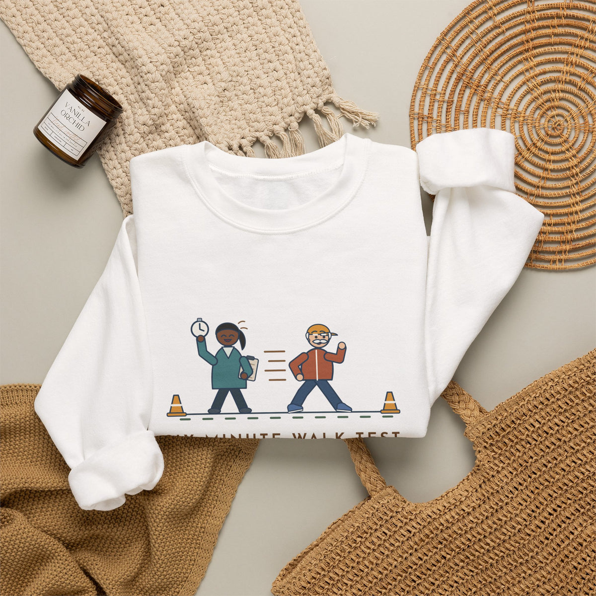 Pulmonary Rehab Nurse Crewneck Sweatshirt - Grandpa Lapped the Nurse