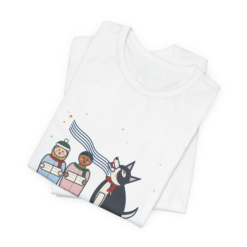 Siberian Husky Christmas T-Shirt - I Harmonize With Every Carol Funny Husky Tee