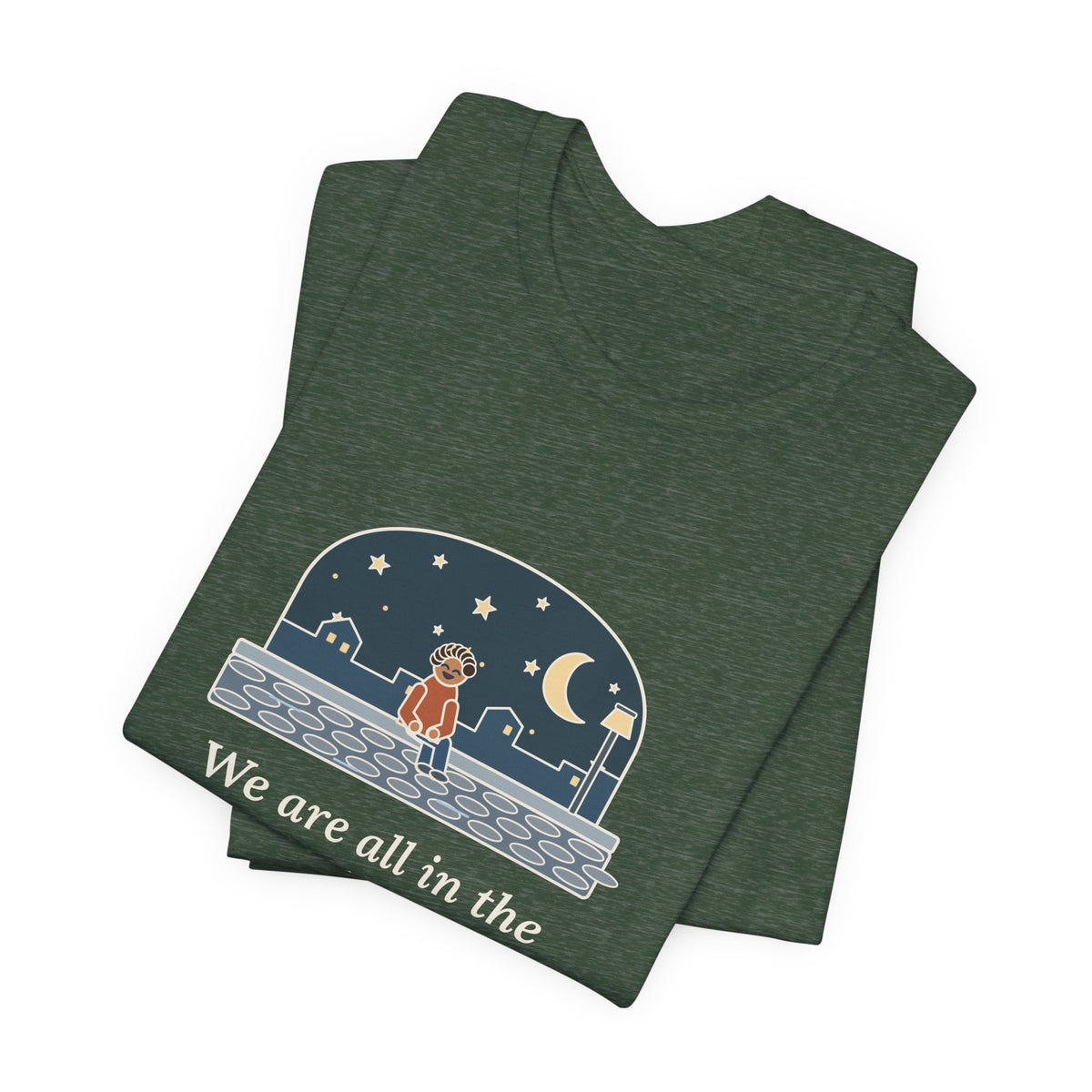 Oscar Wilde Quote T-Shirt, Some of Us Are Looking at the Stars, Literary Stargazer Curb Tee